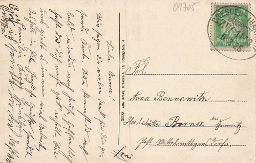 01705 Freital Hainsberg Cossmannsdorf Bahnpost Dresden-Tharandt Zug 1143 o 1925