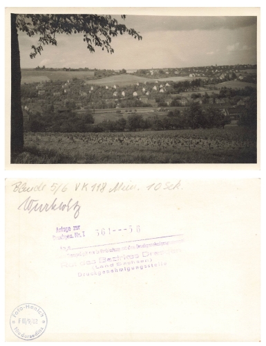 01705 Wurgwitz *approx. 1956 print template with printing permission from Hanich