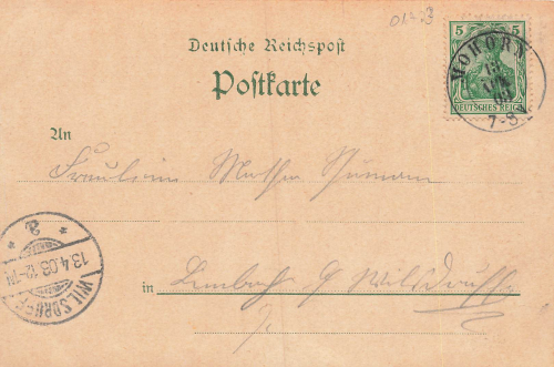 01723 Mohorn Wilsdruff Restaurant O. Henker Bahnhof Litho o 1903