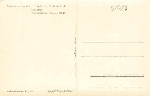 01728 Goppeln Bannewitz Nazarethschwestern Kloster * um 1956 
