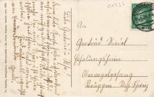 01737 Grossopitz Tharandt Ansichtskarte o 1928