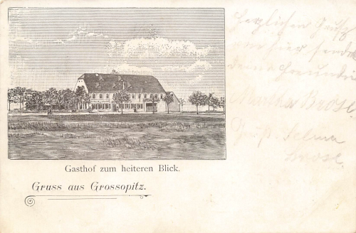 01737 Grossopitz Tharandt Gasthaus zum Heiteren Blick Litho o 1903