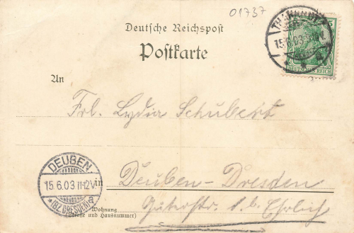 01737 Grossopitz Tharandt Gasthaus zum Heiteren Blick Litho o 1903