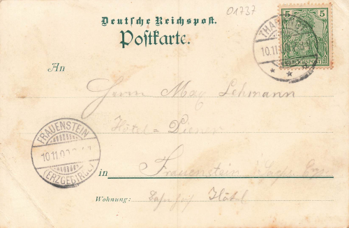 01737 Hintergersdorf Kurort Hartha Tharandt Gasthof Litho o 1900