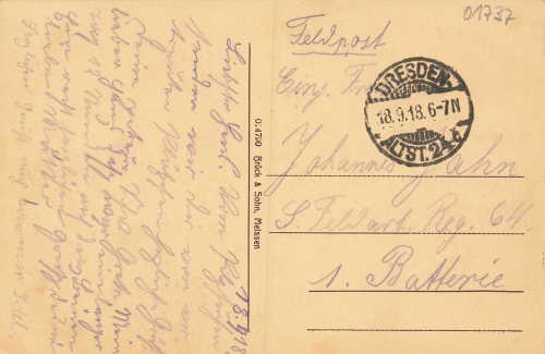 01737 Hintergersdorf Kurort Hartha Tharandt Turmhof with cow pasture o 1918