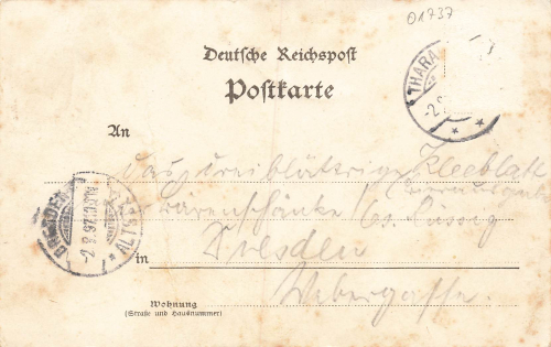 01737 Kurort Hartha Tharandt Gasthof M Schirmer Litho o 1897
