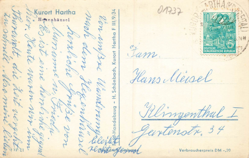 01737 Kurort Hartha Tharandt Hexenhaeusel o um 1955