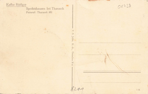 01737 Spechtshausen Kurort Hartha Tharandt Kaffee Ruediger Interior view * around 1930