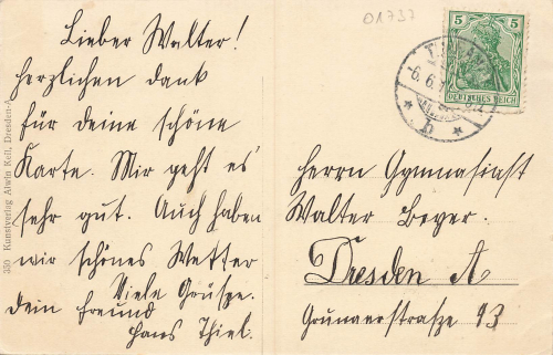 01737 Tharandt Blick von der Ruine o 1911