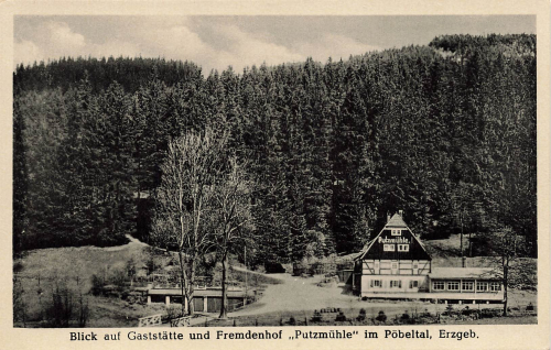 01744 Poebeltal Dippoldiswalde Gasthof Putzmuehle * um 1950