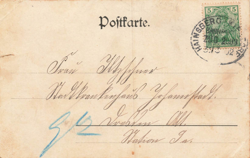01762 Sadisdorf Bahnpoststempel Hainsberg-Kipsdorf Zug 2003 o 1902
