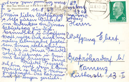 01768 Hermsdorf Glashuette Blick vom Wilisch o 1969