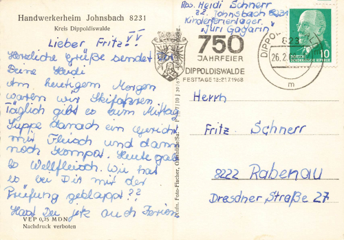 01768 Johnsbach Glashuette Handwerkerheim o 1968
