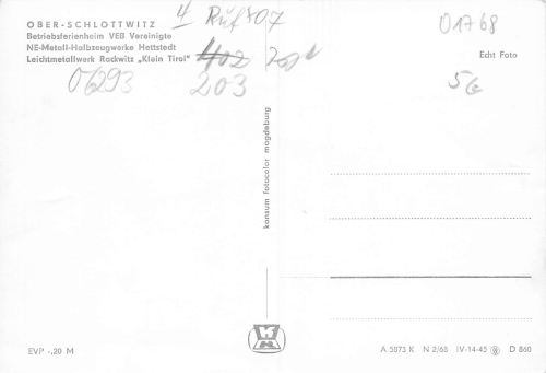 01768 Oberschlottwitz Glashuette Restaurant Klein Tirol * 1968