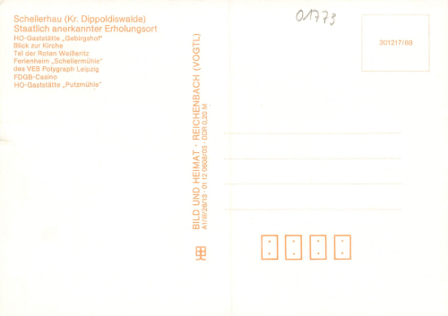 01773 Schellerhau Mehrbildkarte * 1988