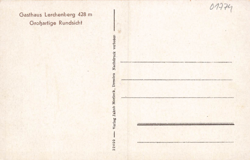 01774 Borlas Oelsa Spechtritz Klingenberg vom Gasthaus Lerchenberg * um 1920