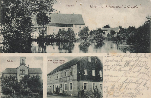 01774 Friedersdorf Klingenberg Restaurant Martin Träger Schule o 1927