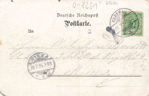 01774 Ruppendorf Gasthof Schule Klingenberg Litho o 1899