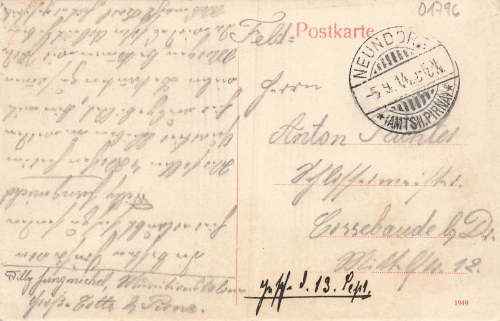 01796 Klein Cotta Dohma mit Spitzberg o 1914