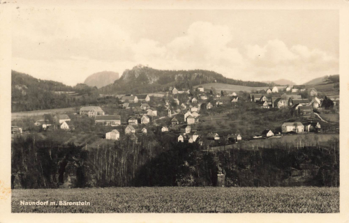 01796 Naundorf m. Bärenstein Landpoststempel Naundof über Pirna o 1955
