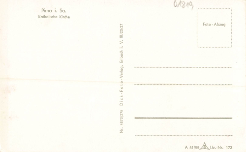 01796 Pirna Elbe Katholische Kirche * 1955