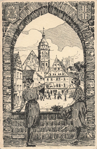 01796 Pirna Gauturnfest des Mittel-Elbegaues 1912 Künstlerkarte H. Kappler