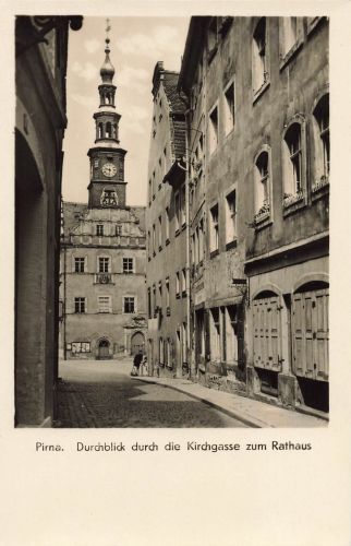 01796 Pirna Elbe Kirchgasse * 1955