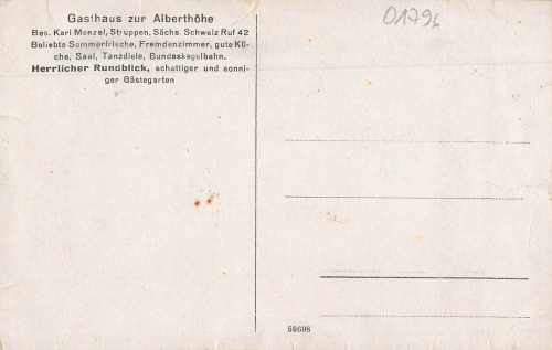 01796 Struppen Saxon Switzerland Gasthaus Alberthoehe * around 1930