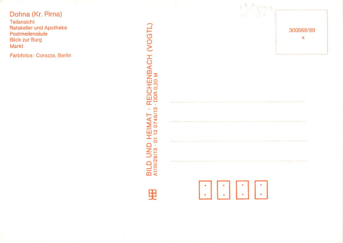 01809 Dohna Sachsen Mehrbildkarte * 1989