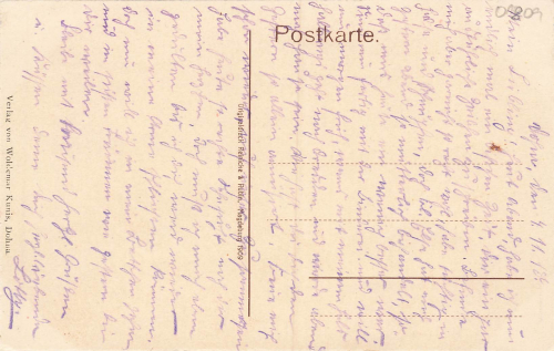 01809 Dohna Sachsen Markt mit Kirche und Stadt-Schaenke gebraucht 1918