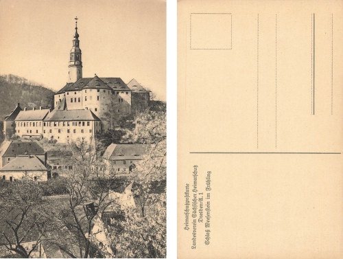 01809 Weesenstein Schloss im Fruehling Saechsischer Heimatschutz um 1920