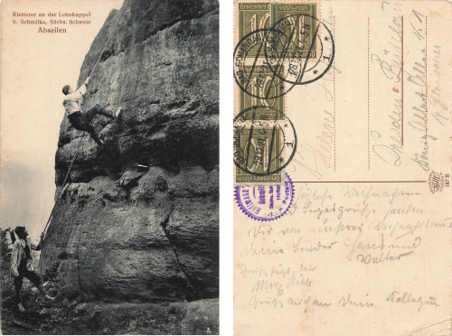 01814 Lehnkuppel Sandstein Klettern Saechsische Schweiz o 1921
