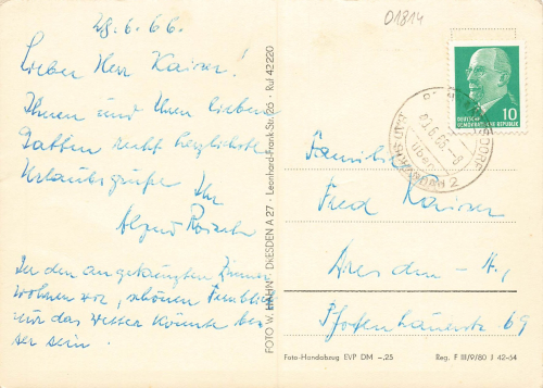 01814 Reinhardtsdorf Hotel Wolfsberg Hahn-Foto13265 o 1966