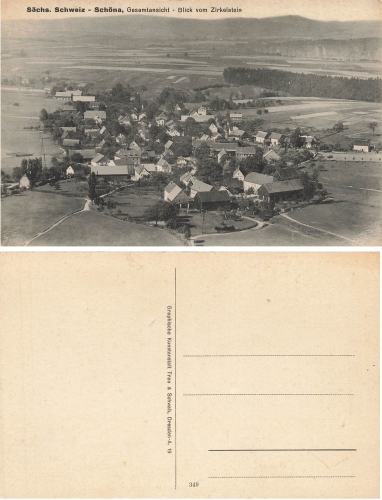 01814 Schöna vom Zirkelstein Sächsische Schweiz um 1910