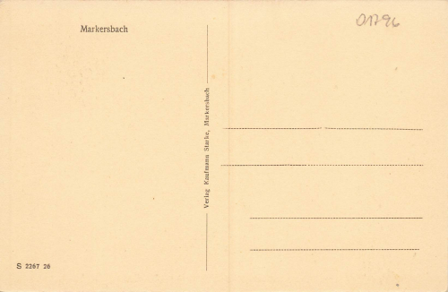 01816 Markersbach * um 1920