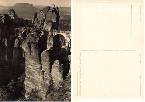 01847 Basteibrücke Elbsandsteingebirge *1972 Hanich1233