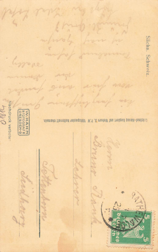 01848 Hohnstein Amselfall Hahn-Foto2905 o 1925