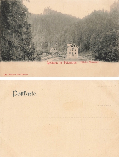 01848 Polenzthal Saechsische Schweiz Gasthaus um 1900