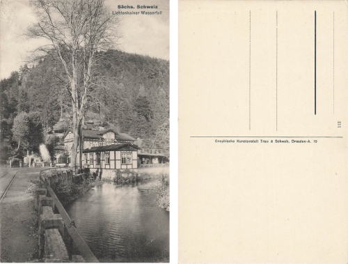 01855 Lichtenhain Waterfall Saxon Switzerland * around 1910