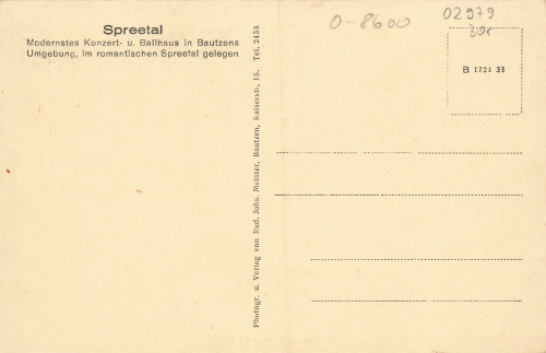 02679 Grubschuetz Restaurant Spreetal * um 1930