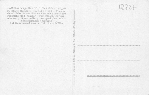 02739 Walddorf Kottmarberg Baude * um 1930