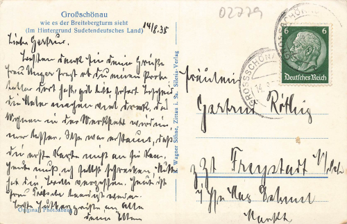 02779 Grossschoenau Sachsen o 1938