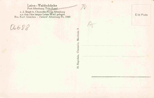 04603 Leina Waldschänke bei Altenburg * um 1940