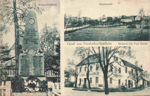 04654 Niederfrankenhain Frohburg Bäckerei Paul Reiche * um 1920