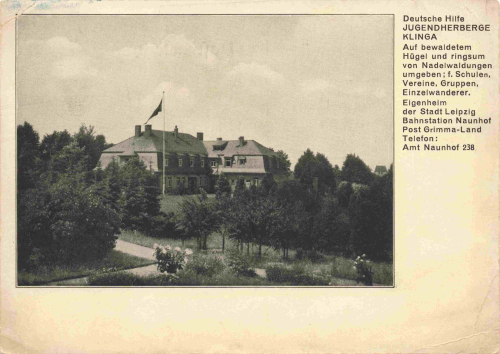04668 Klinga Parthenstein Jugendherberge * um 1940