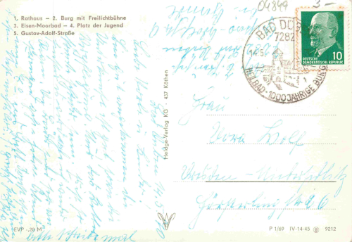 04849 Bad Düben Mehrbildkarte o 1970
