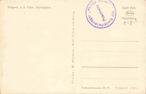 04874 Belgern Elbe Marktplatz * 1959