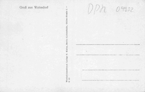 04932 Wainsdorf Röderland Bäckerei Benedix * um 1930