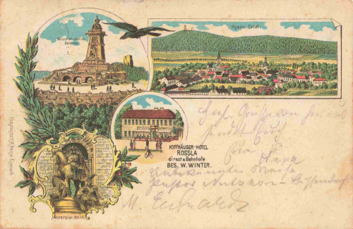 06536 Rossla Kyffhäuser Hotel Litho o 1903