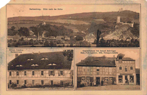 06578 Sachsenburg (An der Schmücke) Geschäftshaus Schwieger o 1920
